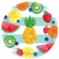 ! X-Large Hello Summer Fruit Plates - pk8