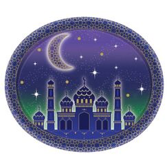 Moon And Stars Large Oval Plates - pk8