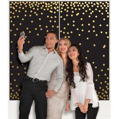 Gold Dots On Black Selfie Scene Setter