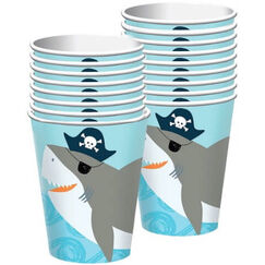 Pirate Shark Cups - pk18