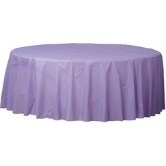 Hydrangea Plastic Tablecloth - Round