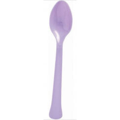 Lavender Re-usable Plastic Spoons (pk20)