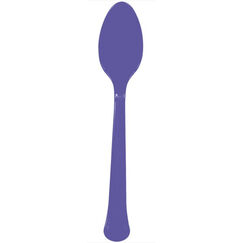 Purple Re-usable Plastic Spoons - pk20