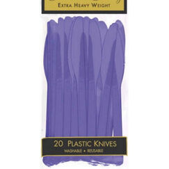Purple Re-usable Plastic Knives - pk20