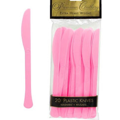 Pink Re-usable Plastic Knives - pk20