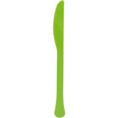 Lime Green Re-usable Plastic Knives - pk20