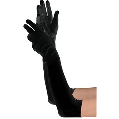 Ladies Long Black Gloves