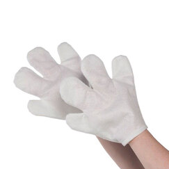 White Felt Cartoon Gloves