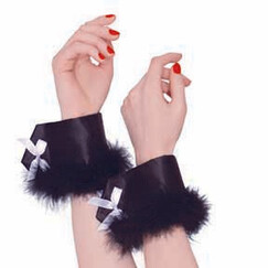 Black Bunny Wrist Cuffs