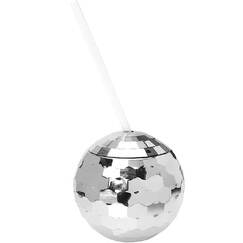 Disco Ball Cup With Straw