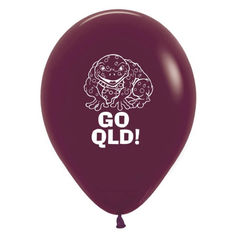 Go QLD Burgundy Balloons - pk25