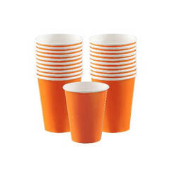 Orange Paper Cups (354ml) pk20