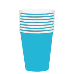 Caribbean Blue Paper Cups (354ml) pk20