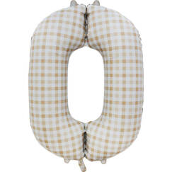 Gingham Number 0 Balloon