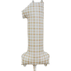 Gingham Number 1 Balloon