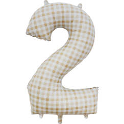 Gingham Number 2 Balloon