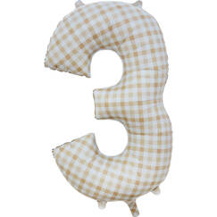 Gingham Number 3 Balloon