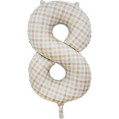 Gingham Number 8 Balloon