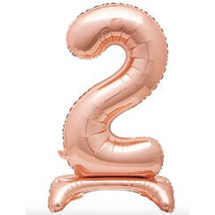 Rose Gold Number 2 Standing Balloon (76cm)