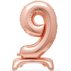 Rose Gold Number 9 Standing Balloon (76cm)