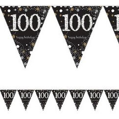 Sparkling Black 100 Flag Banner
