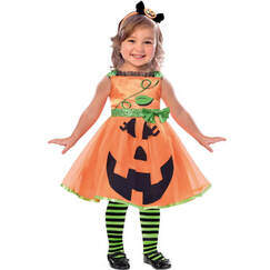 Pumpkin Dress Girls 2-3 Years