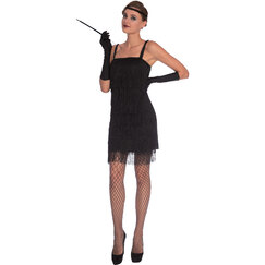 Black Flapper Dress Size 16-18