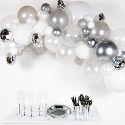 Silver & White Balloon Garland Kit (66 Balloons)