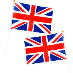 Patriotic British Waving Flags (pk6)