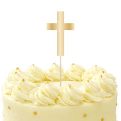 Gold Cross Cupcake Toppers (pk12)