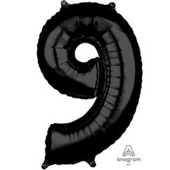 Black Number 9 Balloon (91cm)