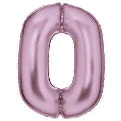 Number 0 Pastel Pink 90cm Balloon