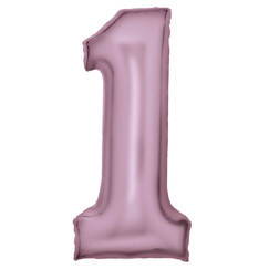 Number 1 Pastel Pink 82cm Balloon