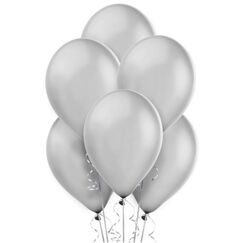 Silver Pearl Balloons (30cm) - pk15
