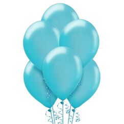 Caribbean Blue Pearl Balloons (30cm) - pk15