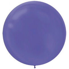 Purple 60cm Round Balloons - pk4