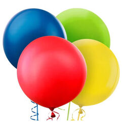 Assorted 60cm Round Balloons - pk4