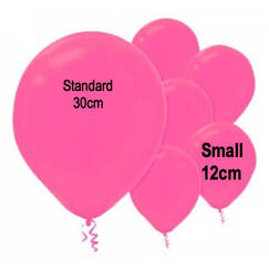 Small 12cm Bright Pink Balloons - pk50
