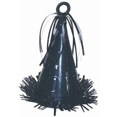 Black Party Hat Balloon Weight