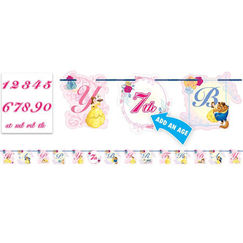 ! Beauty And The Beast Birthday Letter Banner