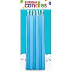 Blue Tall Candles (13cm) - pk12