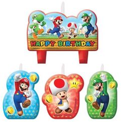! Super Mario Mini Candles - pk4