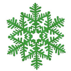 Green Plastic Snowflake (16.5cm)