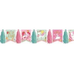 Magical Unicorn Pennant Banner With Tassels