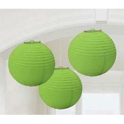 Lime Green Round Lanterns (pk3)