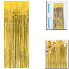 Metallic Gold Fringe Curtain - Each
