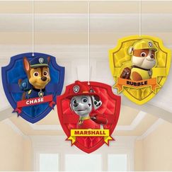 ! PAW Patrol Hanging Shield Decorations - pk3