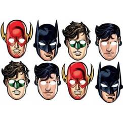 ! Justice League Face Masks - pk8
