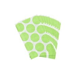Kiwi Green Polka Dot Paper Bags - pk10