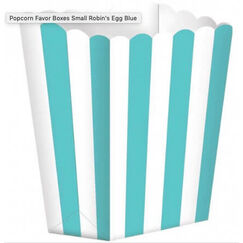 Robins Egg and White Treat Boxes - pk5